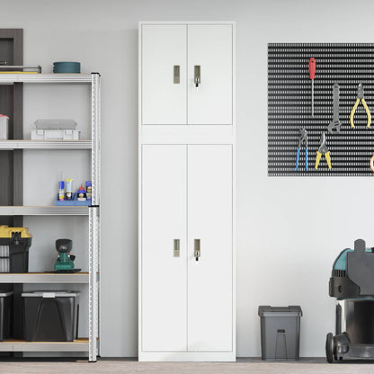 vidaXL Storage Cabinet 2 pcs 60 x 40 x 210 cm Steel Lockable