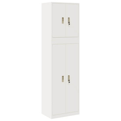 vidaXL Storage Cabinet 2 pcs 60 x 40 x 210 cm Steel Lockable