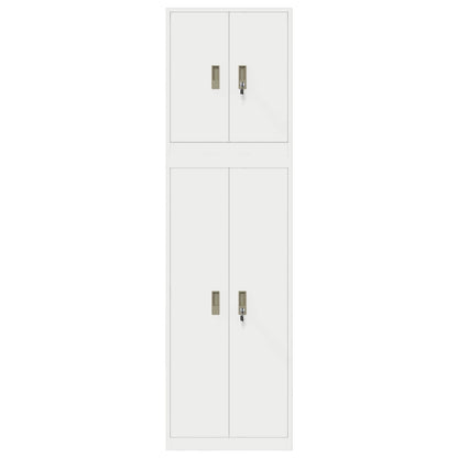 vidaXL Storage Cabinet 2 pcs 60 x 40 x 210 cm Steel Lockable