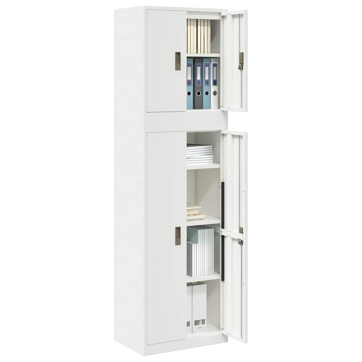 vidaXL Storage Cabinet 2 pcs 60 x 40 x 210 cm Steel Lockable
