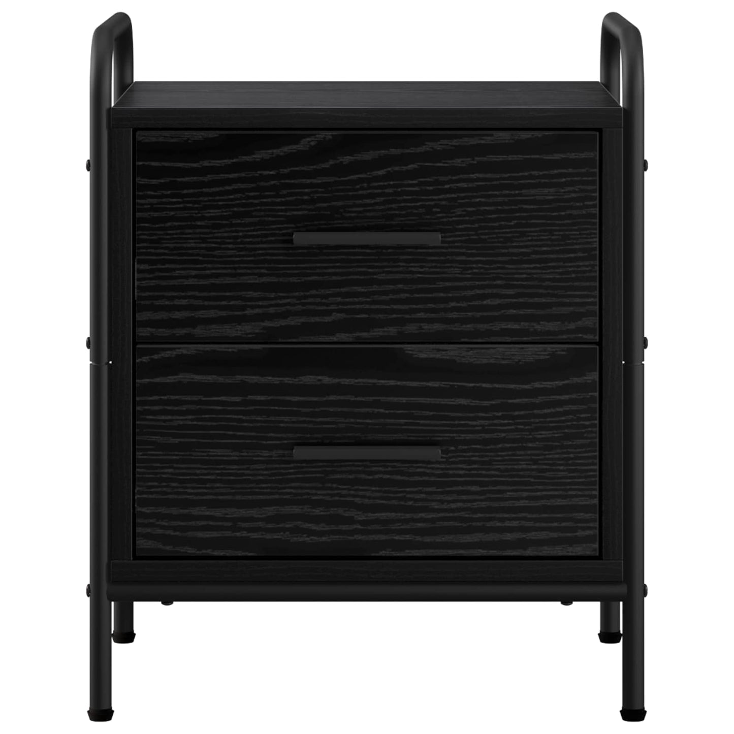 vidaXL Bedside Cabinet Black Oak 40 x 30 x 50 cm Engineered Wood