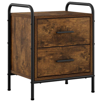 vidaXL Bedside Cabinet Smoked Oak 40 x 30 x 50 cm Engineered Wood