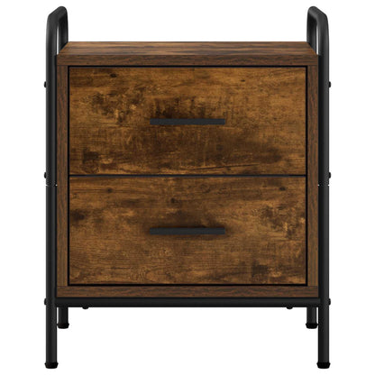 vidaXL Bedside Cabinet Smoked Oak 40 x 30 x 50 cm Engineered Wood
