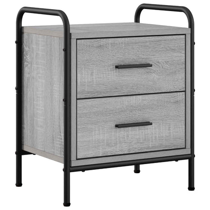 vidaXL Bedside Cabinet Grey Sonoma 40 x 30 x 50 cm Engineered Wood
