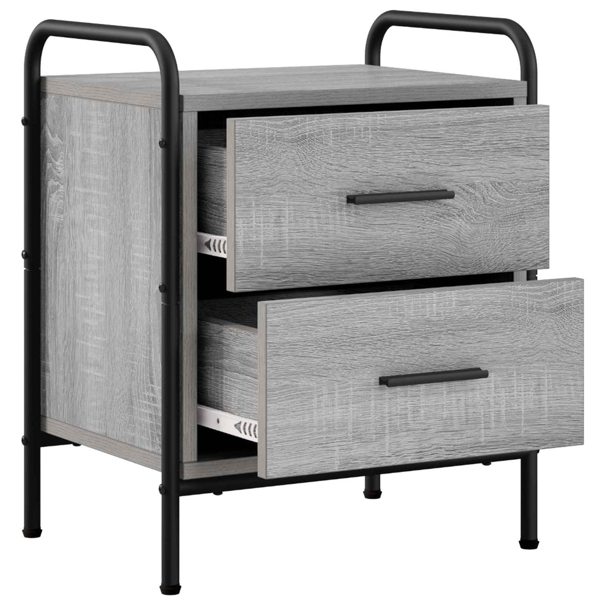 vidaXL Bedside Cabinet Grey Sonoma 40 x 30 x 50 cm Engineered Wood