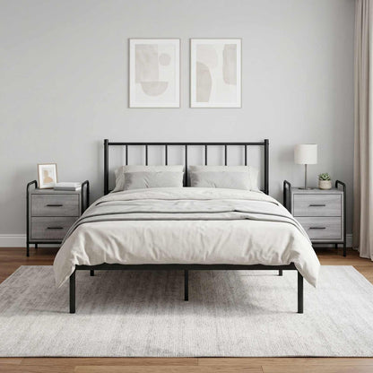 vidaXL Bedside Cabinet 2 pcs Grey Sonoma 40 x 30 x 50 cm