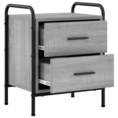 vidaXL Bedside Cabinet 2 pcs Grey Sonoma 40 x 30 x 50 cm