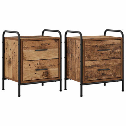 vidaXL Bedside Cabinet 2 pcs Oak Wood 40 x 30 x 50 cm Engineered Wood