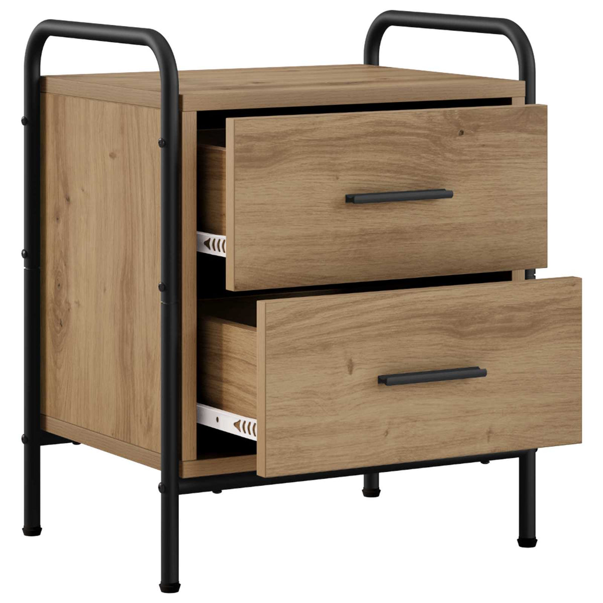 vidaXL Bedside Cabinet Artisan Oak 40 x 30 x 50 cm Engineered Wood