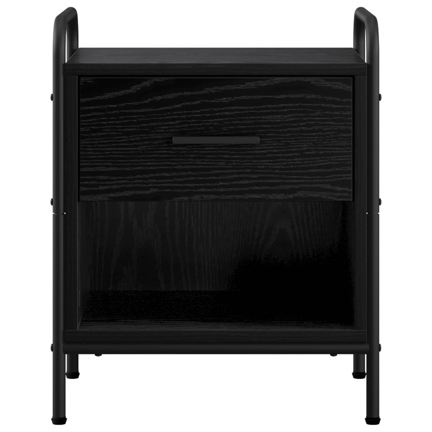 vidaXL Bedside Cabinet Black Oak 40 x 30 x 50 cm Engineered Wood