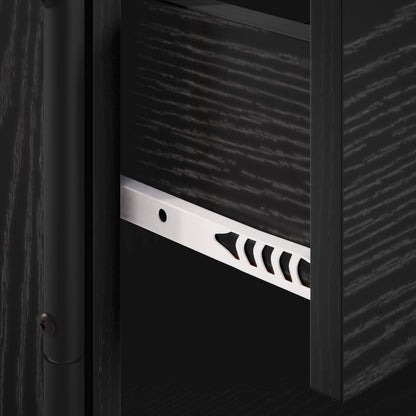 vidaXL Bedside Cabinet 2 pcs Black Oak 40 x 30 x 50 cm Engineered Wood