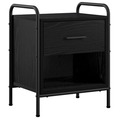 vidaXL Bedside Cabinet 2 pcs Black Oak 40 x 30 x 50 cm Engineered Wood
