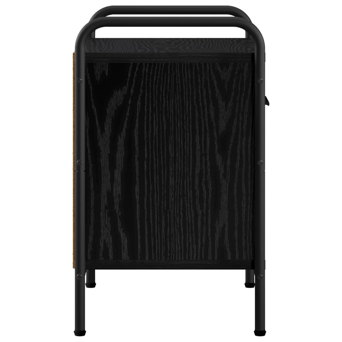 vidaXL Bedside Cabinet 2 pcs Black Oak 40 x 30 x 50 cm Engineered Wood