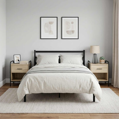 vidaXL Bedside Cabinet 2 pcs Sonoma Oak 40 x 30 x 50 cm