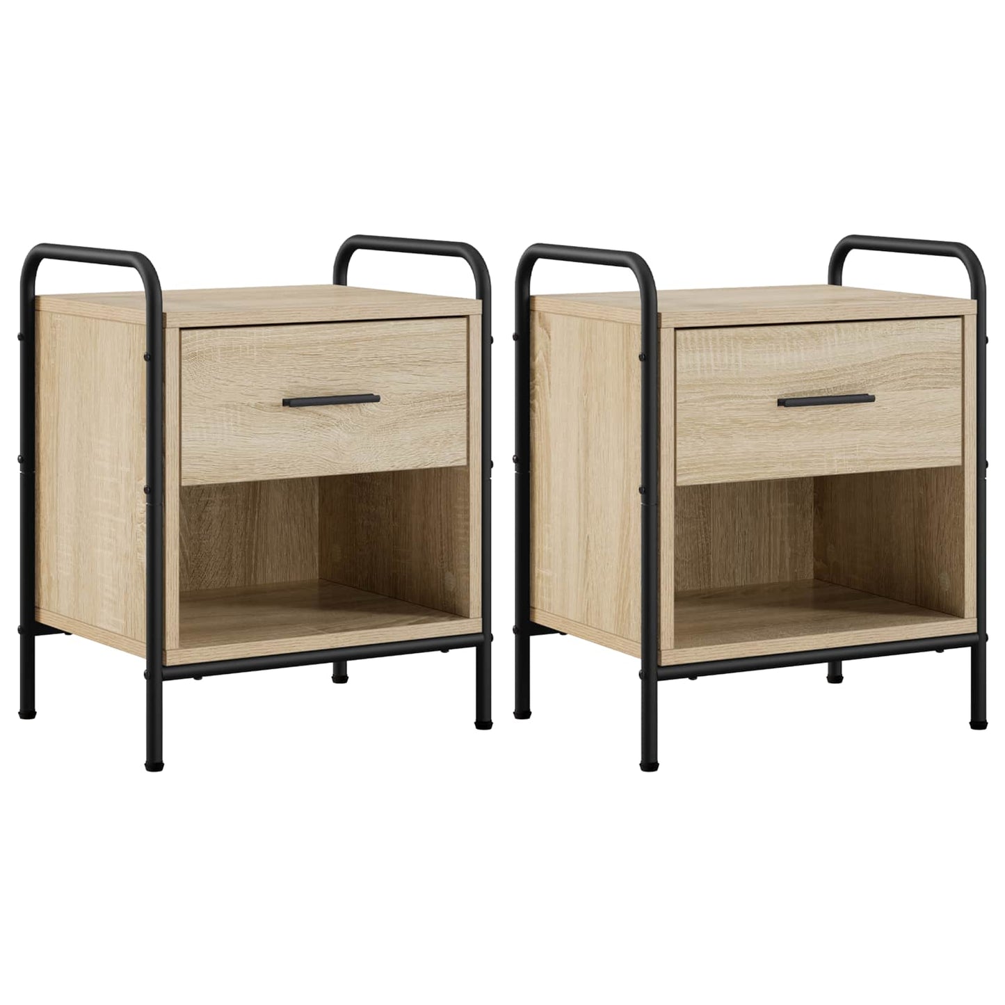 vidaXL Bedside Cabinet 2 pcs Sonoma Oak 40 x 30 x 50 cm