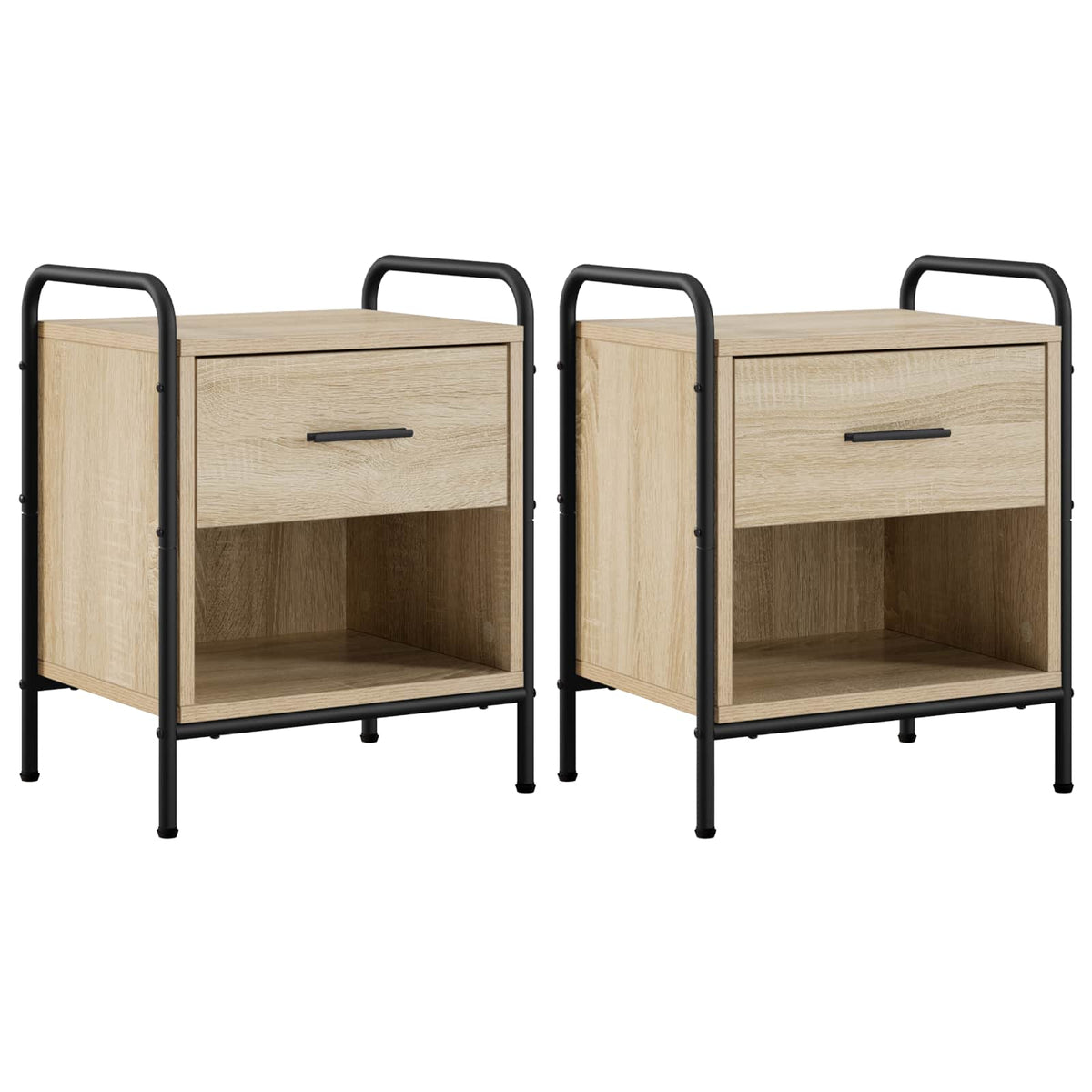 vidaXL Bedside Cabinet 2 pcs Sonoma Oak 40 x 30 x 50 cm