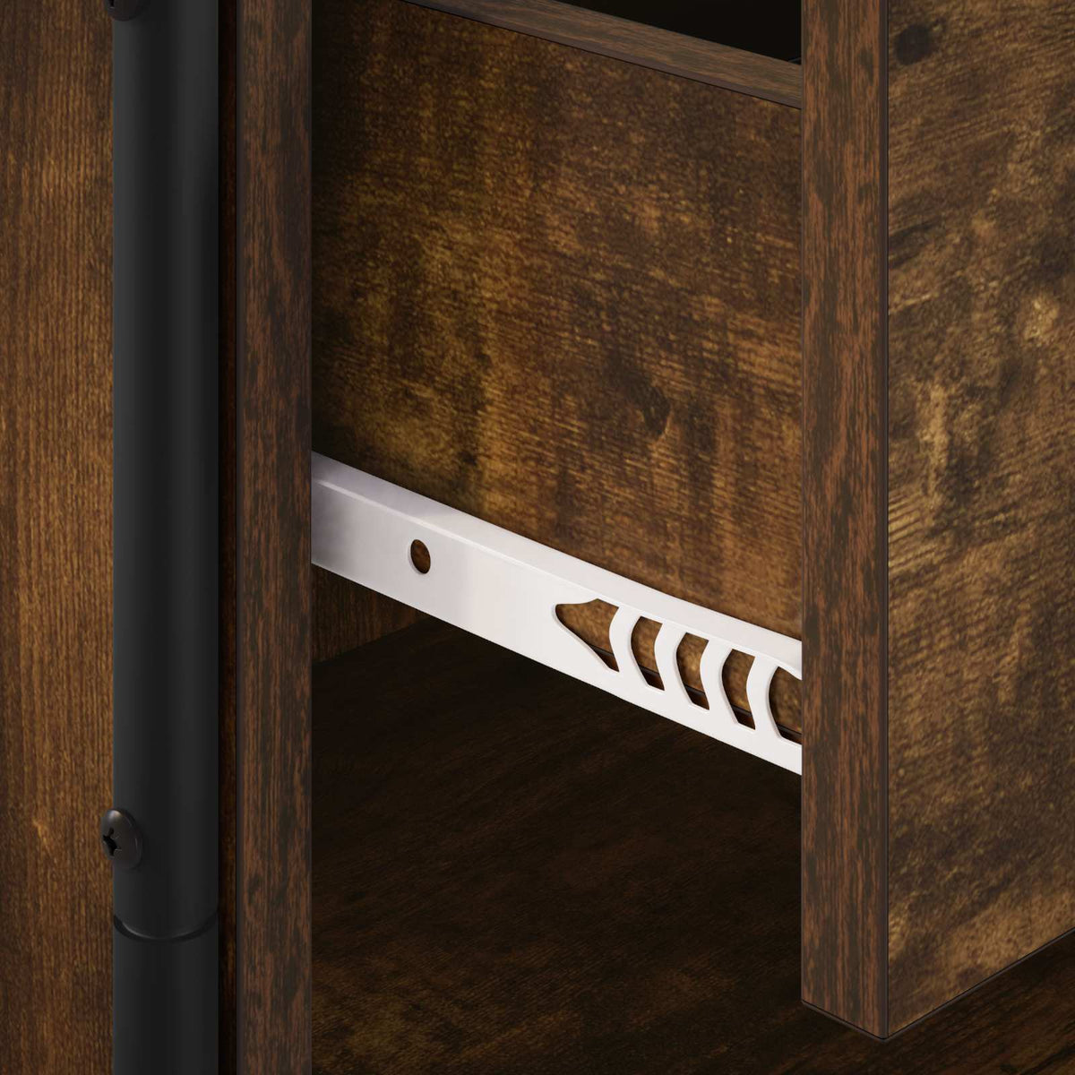 vidaXL Bedside Cabinet Smoked Oak 40 x 30 x 50 cm Engineered Wood