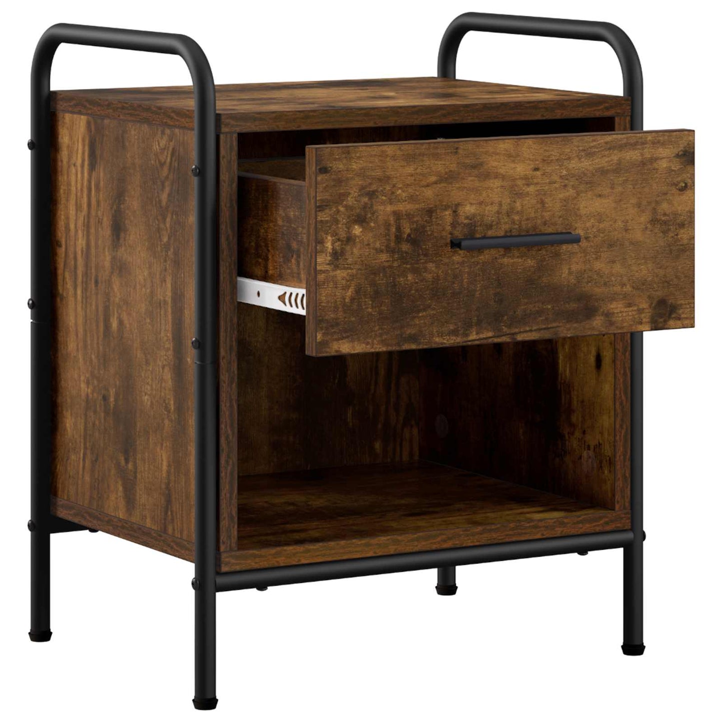 vidaXL Bedside Cabinet Smoked Oak 40 x 30 x 50 cm Engineered Wood
