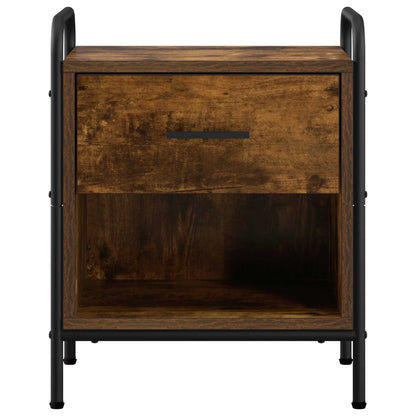 vidaXL Bedside Cabinet Smoked Oak 40 x 30 x 50 cm Engineered Wood