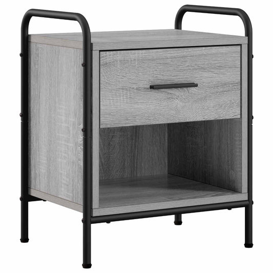 vidaXL Bedside Cabinet Grey Sonoma 40 x 30 x 50 cm Engineered Wood