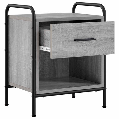 vidaXL Bedside Cabinet Grey Sonoma 40 x 30 x 50 cm Engineered Wood