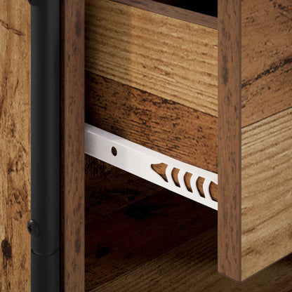vidaXL Bedside Cabinet Old Wood 40 x 30 x 50 cm Engineered Wood