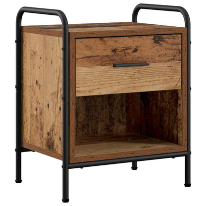 vidaXL Bedside Cabinet Old Wood 40 x 30 x 50 cm Engineered Wood