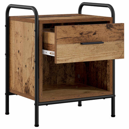 vidaXL Bedside Cabinet Old Wood 40 x 30 x 50 cm Engineered Wood