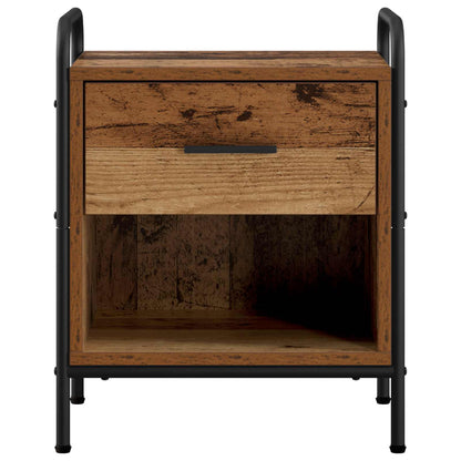vidaXL Bedside Cabinet Old Wood 40 x 30 x 50 cm Engineered Wood