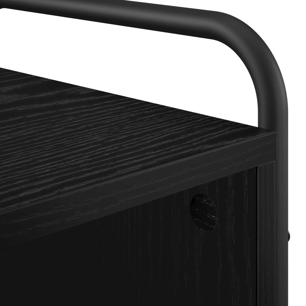 vidaXL Bedside Cabinet Black Oak 40 x 30 x 60 cm Engineered Wood
