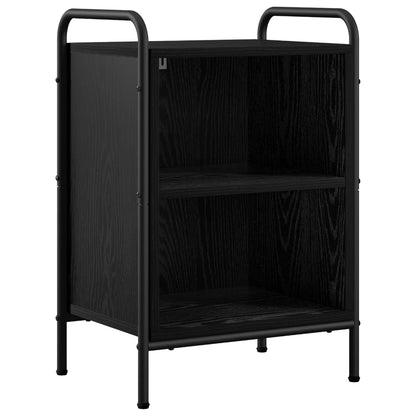 vidaXL Bedside Cabinet Black Oak 40 x 30 x 60 cm Engineered Wood