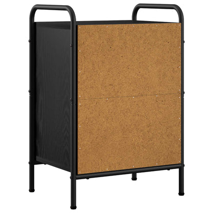 vidaXL Bedside Cabinet Black Oak 40 x 30 x 60 cm Engineered Wood
