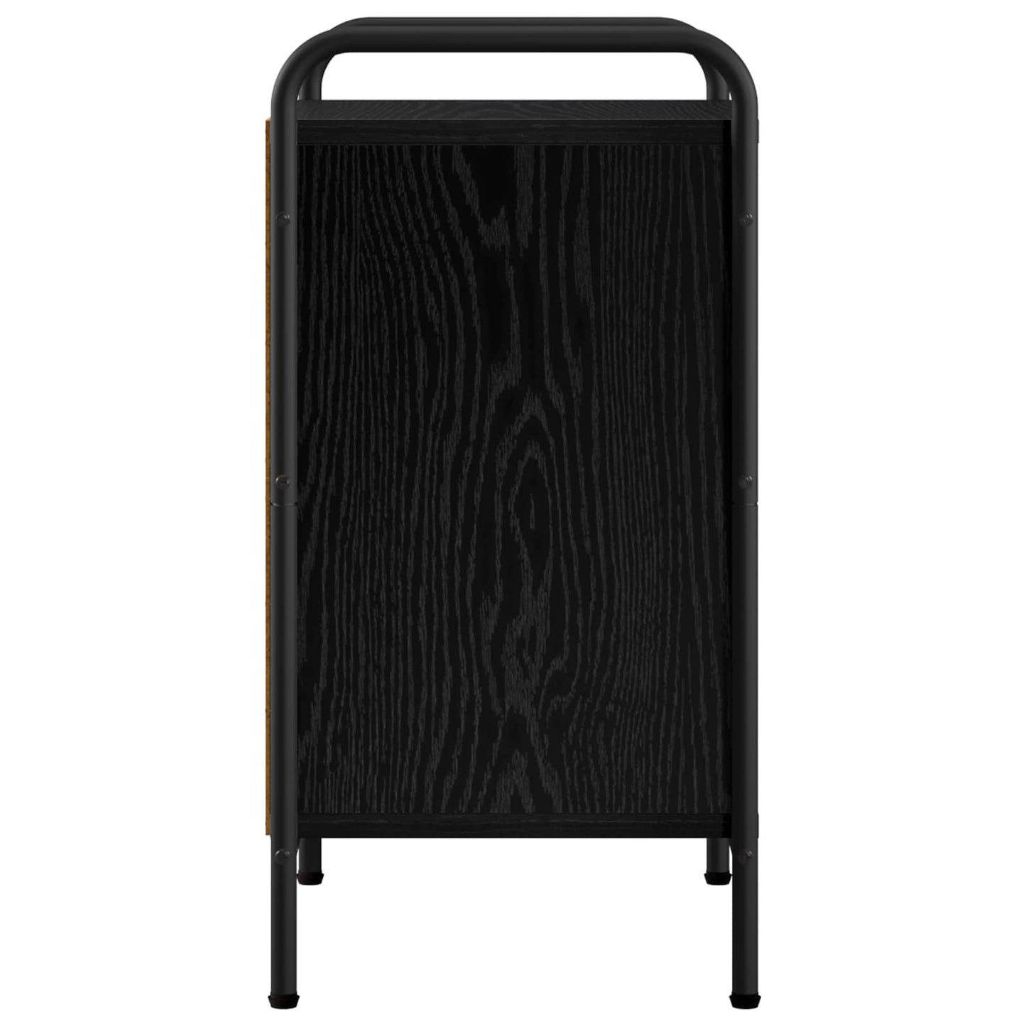 vidaXL Bedside Cabinet Black Oak 40 x 30 x 60 cm Engineered Wood