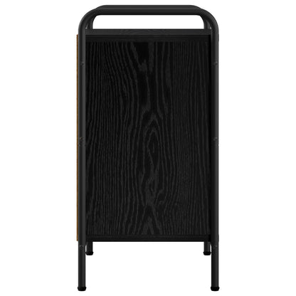 vidaXL Bedside Cabinet Black Oak 40 x 30 x 60 cm Engineered Wood