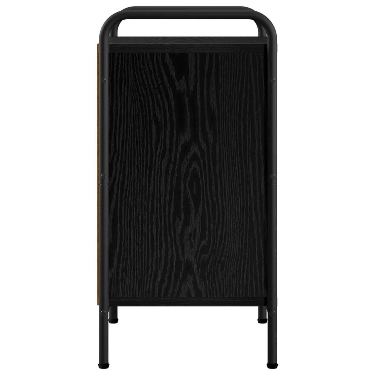 vidaXL Bedside Cabinet Black Oak 40 x 30 x 60 cm Engineered Wood