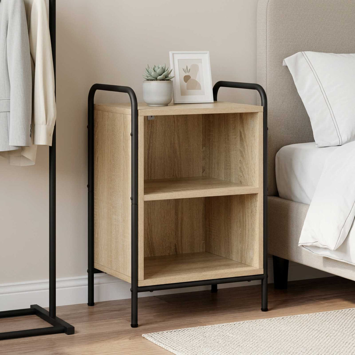 vidaXL Bedside Cabinet Sonoma Oak 40 x 30 x 60 cm Engineered Wood