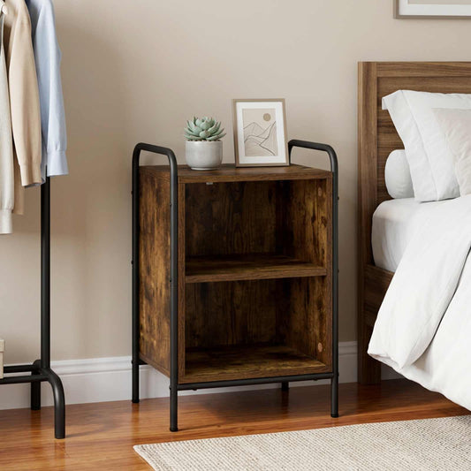 vidaXL Bedside Cabinet Smoked Oak 40 x 30 x 60 cm Engineered Wood