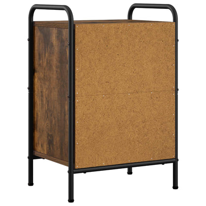 vidaXL Bedside Cabinet Smoked Oak 40 x 30 x 60 cm Engineered Wood