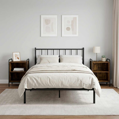 vidaXL Bedside Cabinet 2 pcs Smoked Oak 40 x 30 x 60 cm