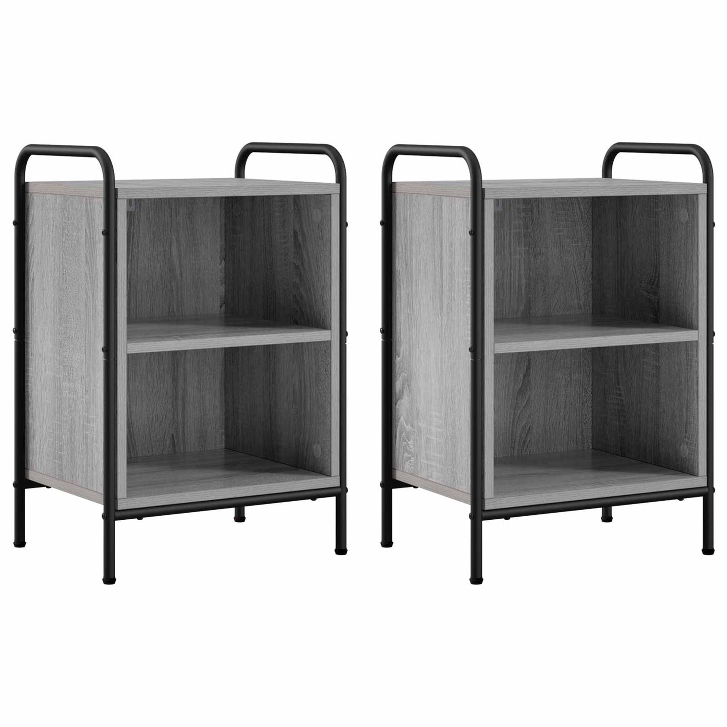 vidaXL Bedside Cabinet 2 pcs Grey Sonoma 40 x 30 x 60 cm