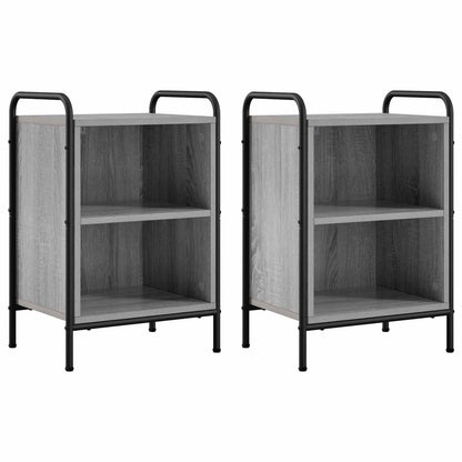 vidaXL Bedside Cabinet 2 pcs Grey Sonoma 40 x 30 x 60 cm