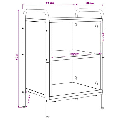 vidaXL Bedside Cabinet Old Wood 40 x 30 x 60 cm Engineered Wood
