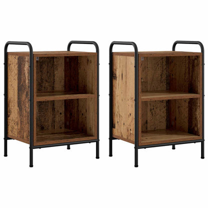 vidaXL Bedside Cabinet 2 pcs Old Wood 40 x 30 x 60 cm Engineered Wood