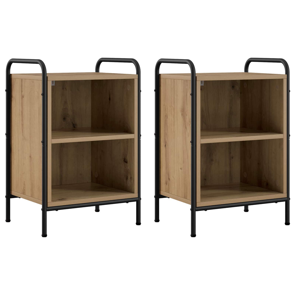 vidaXL Bedside Cabinet 2 pcs Artisan Oak 40 x 30 x 60 cm