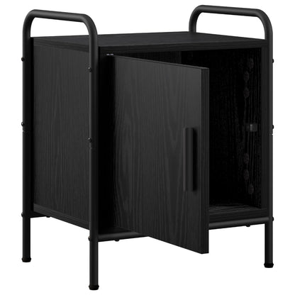 vidaXL Bedside Cabinet Black Oak 40 x 30 x 50 cm Engineered Wood