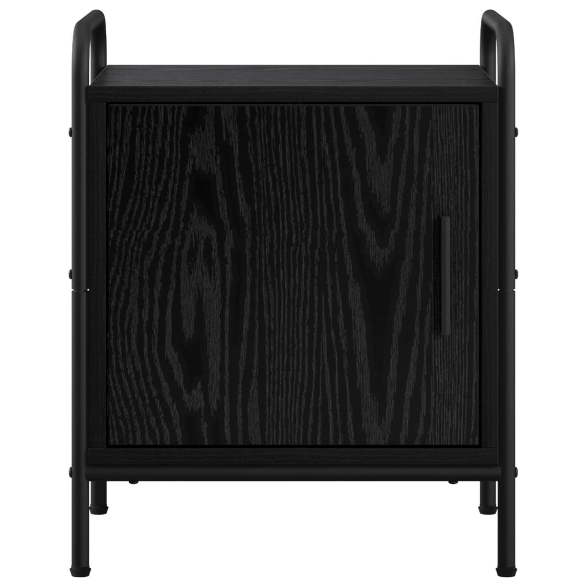 vidaXL Bedside Cabinet Black Oak 40 x 30 x 50 cm Engineered Wood