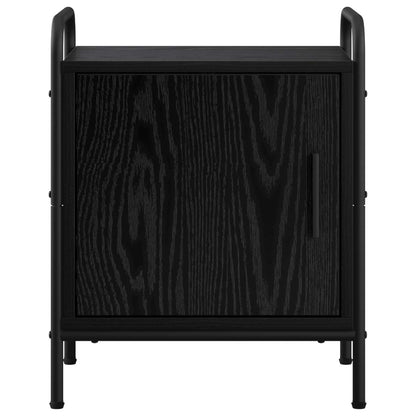 vidaXL Bedside Cabinet Black Oak 40 x 30 x 50 cm Engineered Wood