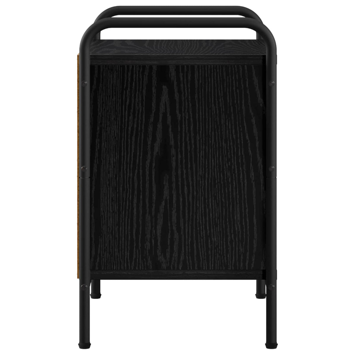 vidaXL Bedside Cabinet Black Oak 40 x 30 x 50 cm Engineered Wood