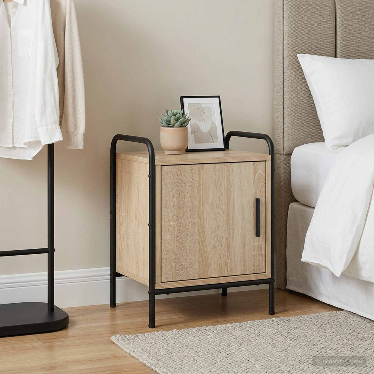 vidaXL Bedside Cabinet Sonoma Oak 40 x 30 x 50 cm Engineered Wood