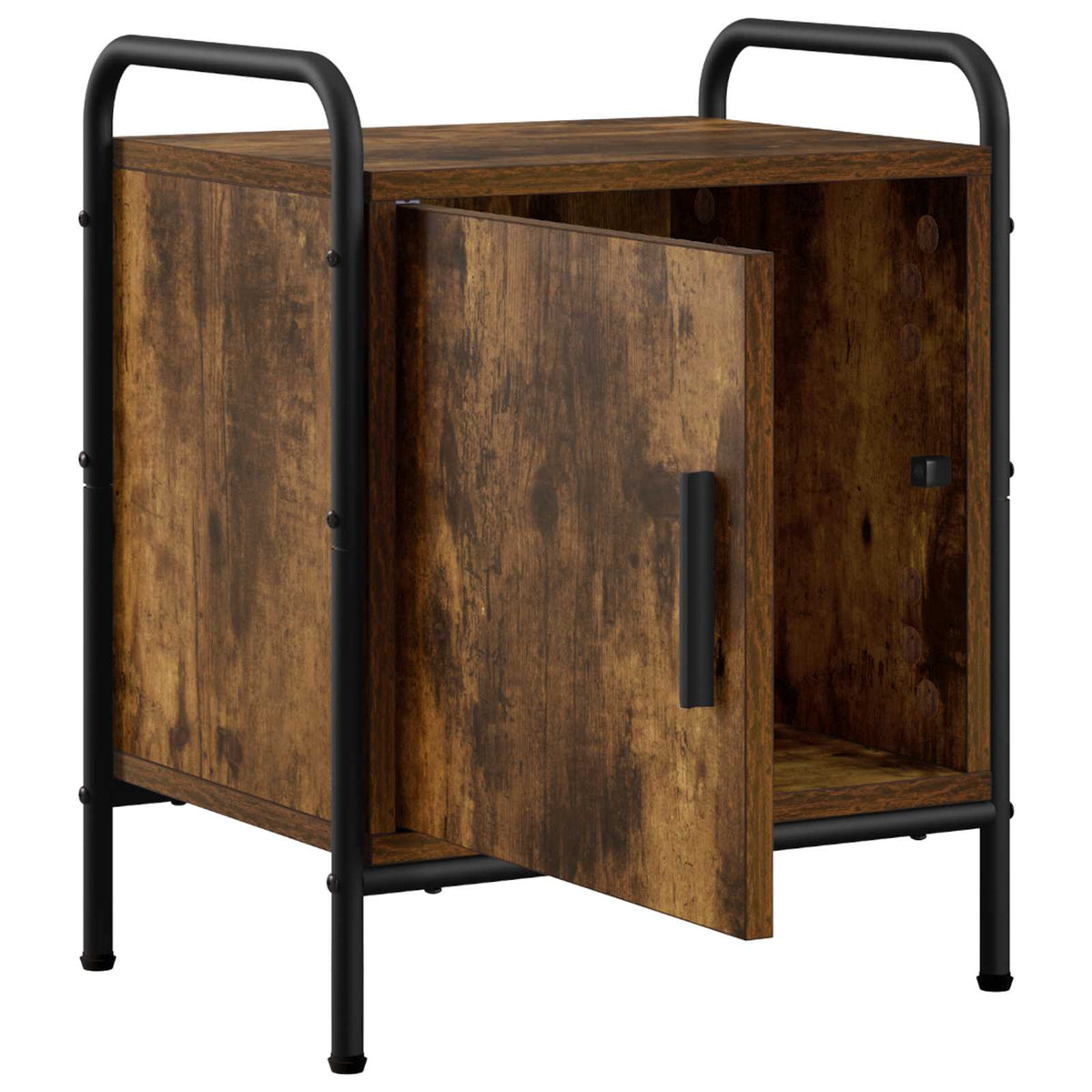 vidaXL Bedside Cabinet Smoked Oak 40 x 30 x 50 cm Engineered Wood